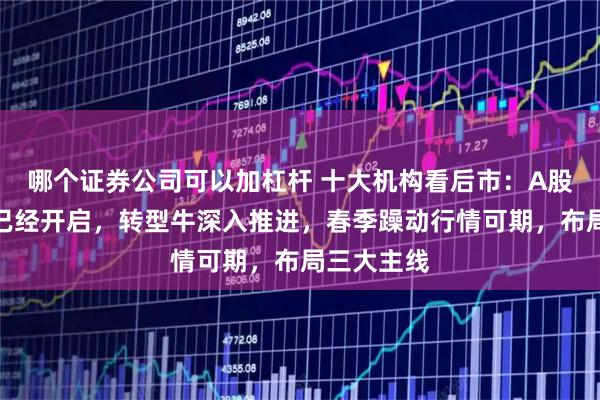 哪个证券公司可以加杠杆 十大机构看后市：A股跨年行情已经开启，转型牛深入推进，春季躁动行情可期，布局三大主线